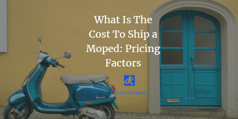 How Much Does It Cost To Ship A Scooter